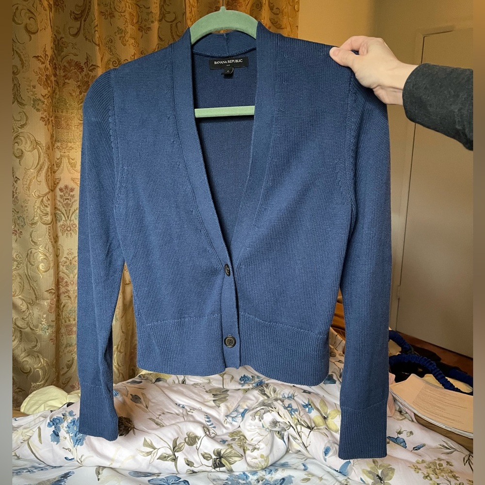 Banana Republic Blue Cardigan Sweater